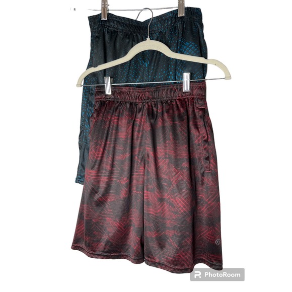 Champion Men's Shorts Size M Blue and Black Duo Dry and Red and Black Shorts - Picture 3 of 9